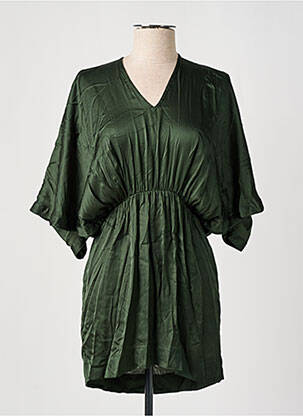 Robe courte manches 3/4 manches 3/4 vert KARMA KOMA femme
