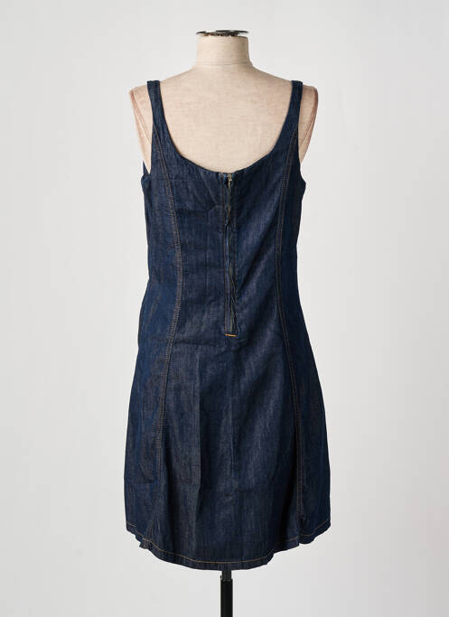 Robe mi-longue fermeture zippée au dos fines bretelles bleu LTB femme