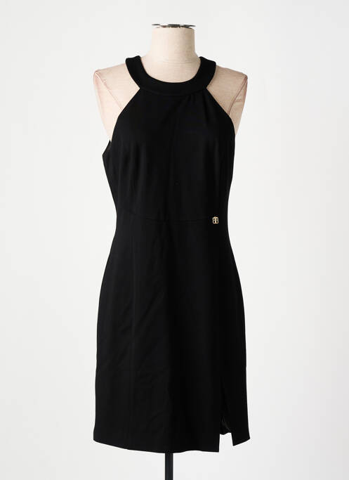 Robe mi-longue sans manche sans manche noir FRACOMINA femme