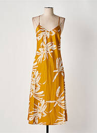 Robe longue coupe fluide fines bretelles jaune AWARE femme