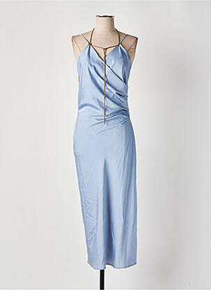 Robe longue fines bretelles fines bretelles bleu RELISH femme