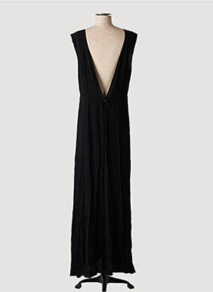 Robe longue manches dos nu sans manche noir KARMA KOMA femme