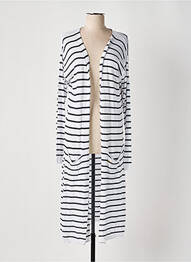 Gilet manches longues manches longues blanc LTB femme