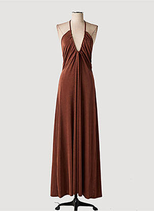 Robe longue marron RELISH pour femme