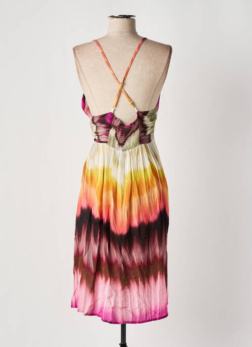 Robe mi-longue rose LE SUN pour femme