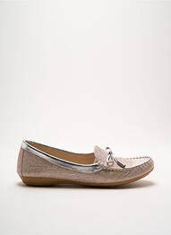 Mocassins bout rond talon plat jusqu'à 3cm argent PEDRO TORRES femme