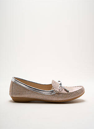 Mocassins bout rond talon plat jusqu'à 3cm argent PEDRO TORRES femme
