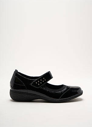 Ballerines fermeture scratch talon plat jusqu'à 3cm noir ATK femme