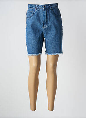 Bermuda coupe droite taille normale bleu DAPHNEA femme