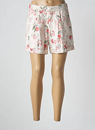 Short fermeture zippée sous rabat boutonné taille normale beige DROLE DE COPINE femme