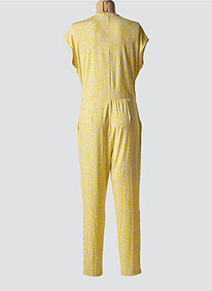 Combi-pantalon col cache-coeur manches courtes jaune BETTY BARCLAY femme