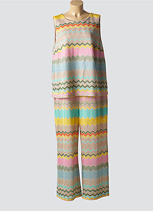 Combi-pantalon fermeture zippée au dos sans manche beige BETTY BARCLAY femme