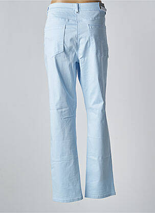 Pantalon slim tissage popeline taille normale bleu JULIE GUERLANDE femme