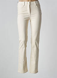 Jeans coupe slim stretch taille normale beige JULIE GUERLANDE femme