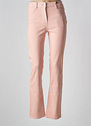 Jeans coupe slim stretch taille normale rose JULIE GUERLANDE femme