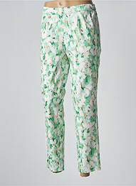 Pantalon 7/8 tissage popeline taille normale vert FRANK WALDER femme