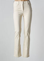 Jeans coupe slim beige JULIE GUERLANDE pour femme seconde vue