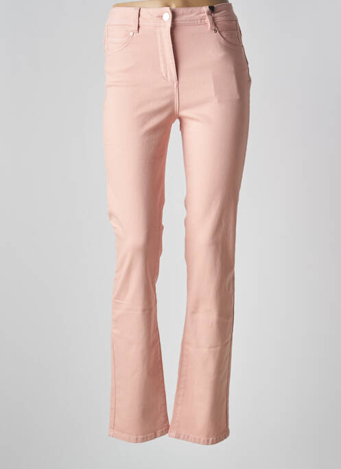 Jeans coupe slim stretch taille normale rose JULIE GUERLANDE femme