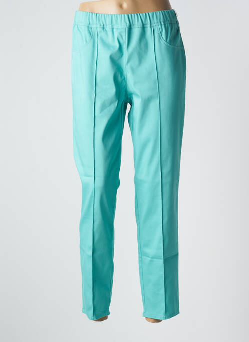 Pantalon 7/8 stretch taille normale bleu FRANK WALDER femme