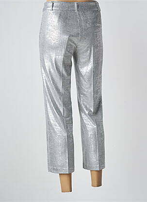 Pantalon 7/8 taille haute taille haute argent TUZZI femme