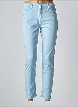 Pantalon slim tissage popeline taille normale bleu BETTY BARCLAY femme