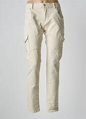 Pantalon cargo beige PLACE DU JOUR pour femme seconde vue