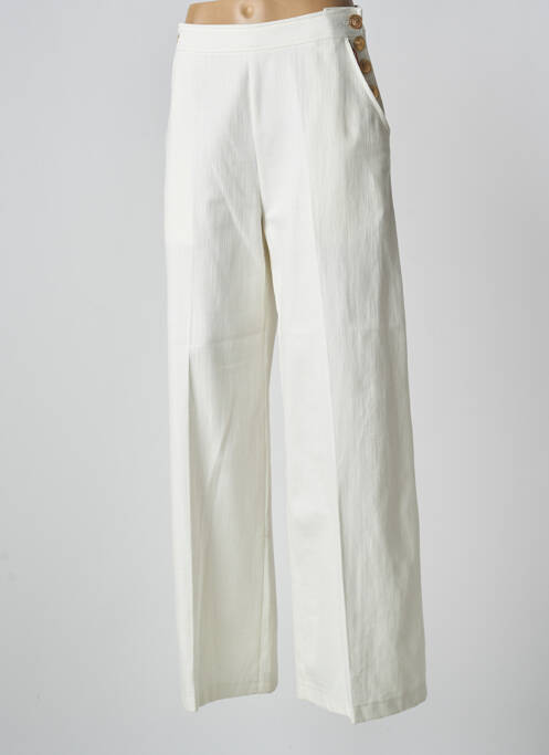 Pantalon flare blanc LES ACOLYTES pour femme