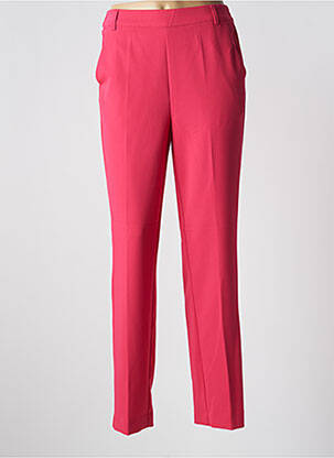 Pantalon slim taille élastique rose KAFFE femme