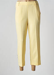 Pantalon 7/8 taille élastique jaune KAFFE femme