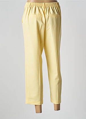 Pantalon 7/8 taille élastique jaune KAFFE femme