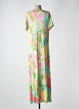 Robe longue manches courtes manches courtes vert BETTY BARCLAY femme