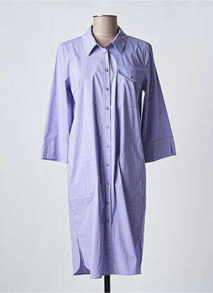 Robe mi-longue manches 3/4 manches 3/4 violet WHITE LABEL femme