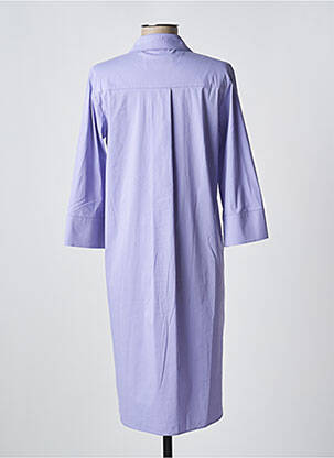 Robe mi-longue manches 3/4 manches 3/4 violet WHITE LABEL femme
