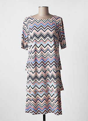 Robe mi-longue coupe fluide manches courtes rose BETTY BARCLAY femme