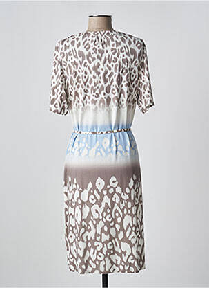 Robe mi-longue manches courtes manches courtes blanc FRANK WALDER femme