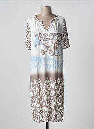 Robe mi-longue manches courtes manches courtes blanc BETTY BARCLAY femme