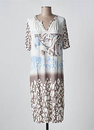 Robe mi-longue manches courtes manches courtes blanc BETTY BARCLAY femme