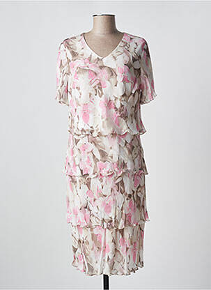 Robe mi-longue rose FRANK WALDER pour femme