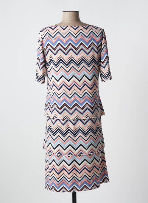 Robe mi-longue coupe fluide manches courtes rose BETTY BARCLAY femme