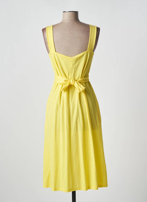 Robe mi-longue jaune SCORZZO pour femme