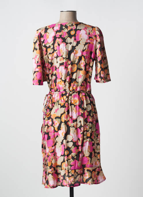 Robe mi-longue noir KAFFE pour femme