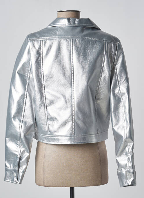 Veste simili cuir gris JS MILLENIUM pour femme