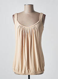 Top tissage jersey fines bretelles beige MARBLE femme