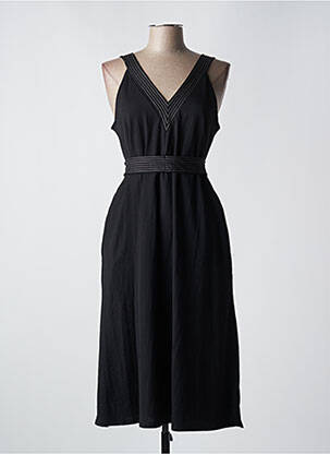 Robe mi-longue sans manche sans manche noir SCORZZO femme