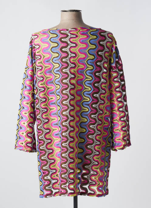 Gilet manches longues rose FRANCK ANNA pour femme