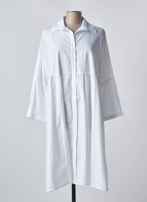 Robe mi-longue blanc FRANCK ANNA pour femme