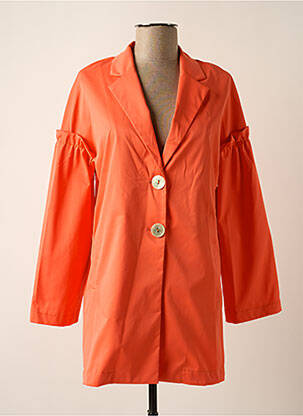 Trench tissage popeline sans capuche orange DANIELA COOL femme