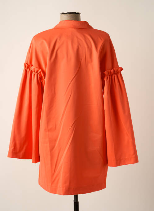 Trench tissage popeline sans capuche orange DANIELA COOL femme