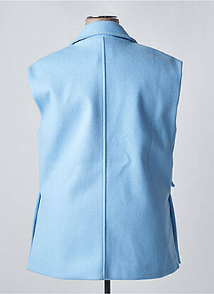 Manteau court coupe droite sans capuche bleu GARCONNE femme