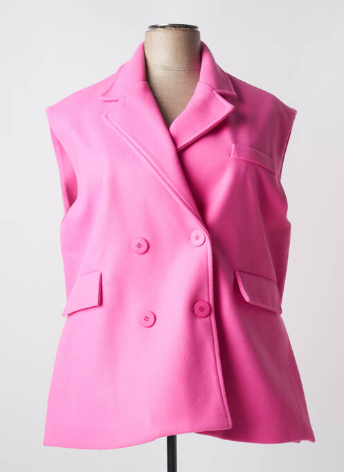 Manteau court rose GARCONNE pour femme